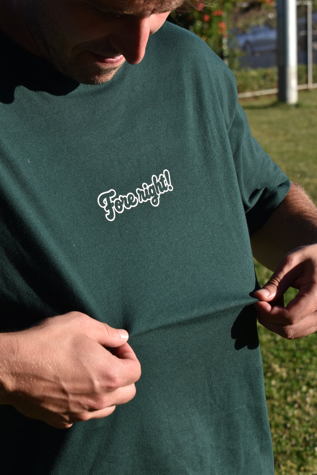 ‘Fore right!’ Tee