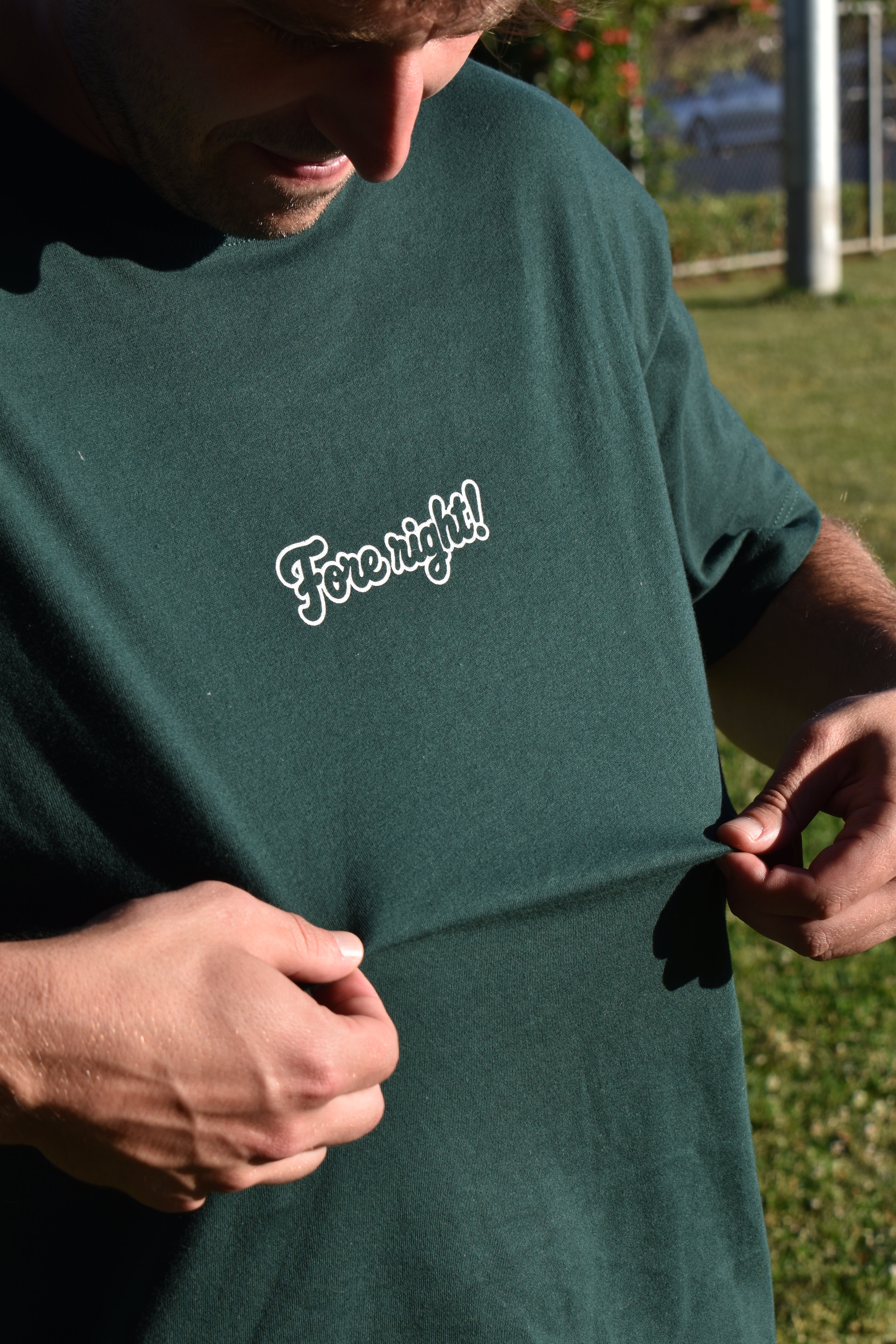 ‘Fore right!’ Tee